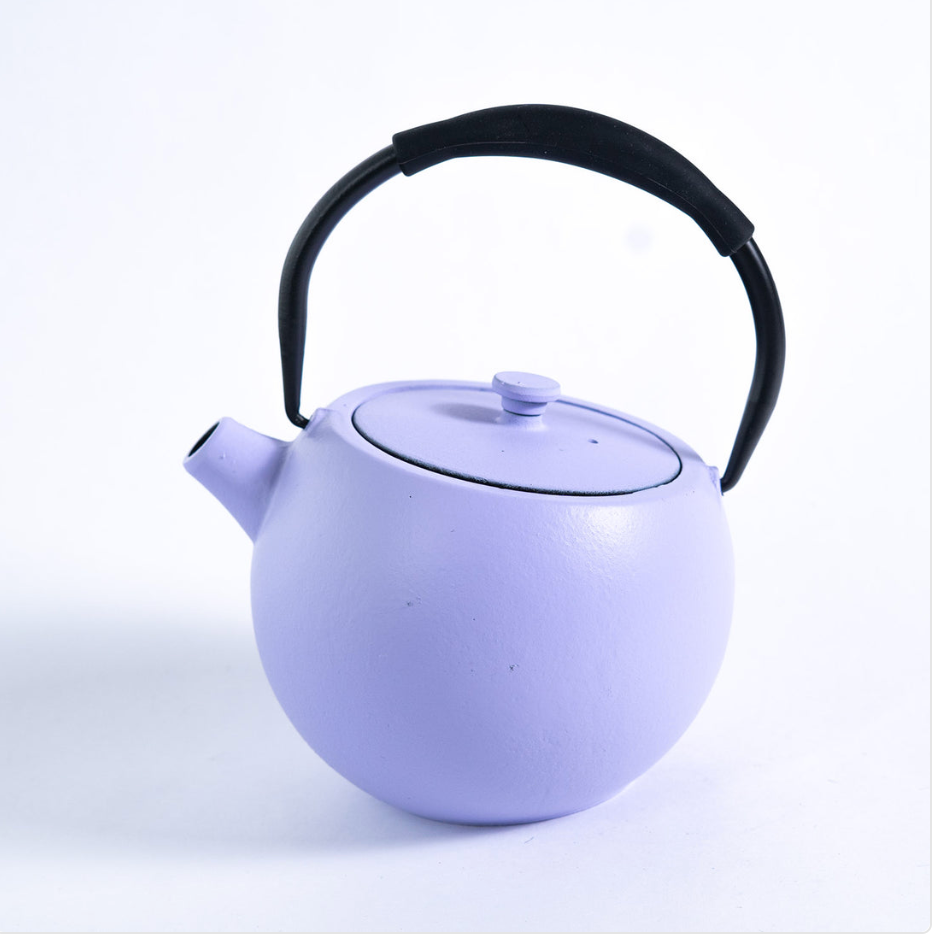 Tilted Round Design 28oz Cast Iron Tea Pot by Urban Tokyo