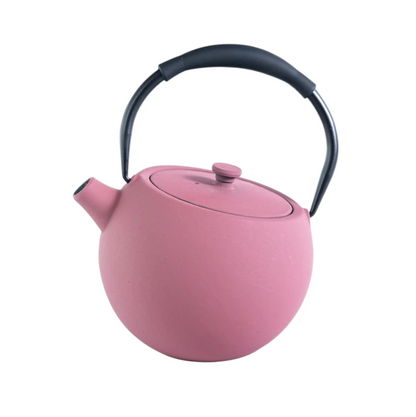 Tilted Round Design 28oz Cast Iron Tea Pot by Urban Tokyo
