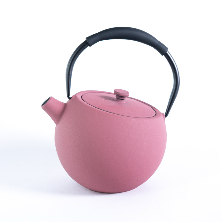 Tilted Round Design 28oz Cast Iron Tea Pot by Urban Tokyo