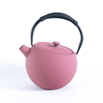 Tilted Round Design 28oz Cast Iron Tea Pot by Urban Tokyo