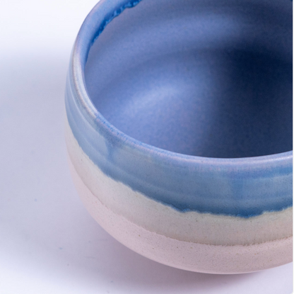 Mino Ware 12oz Matcha Bowl Blue Pink Glazed by Urban Tokyo