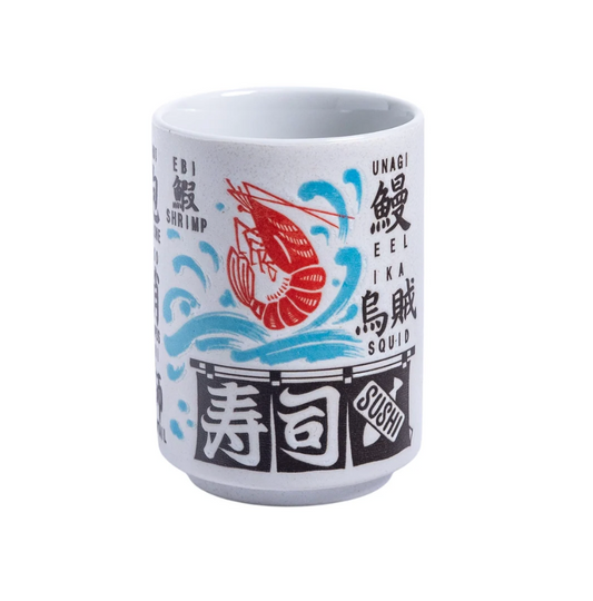Japanese Sushi Yunomi Style Tea Cup Reactive Glaze 10 fl oz by Urban Tokyo