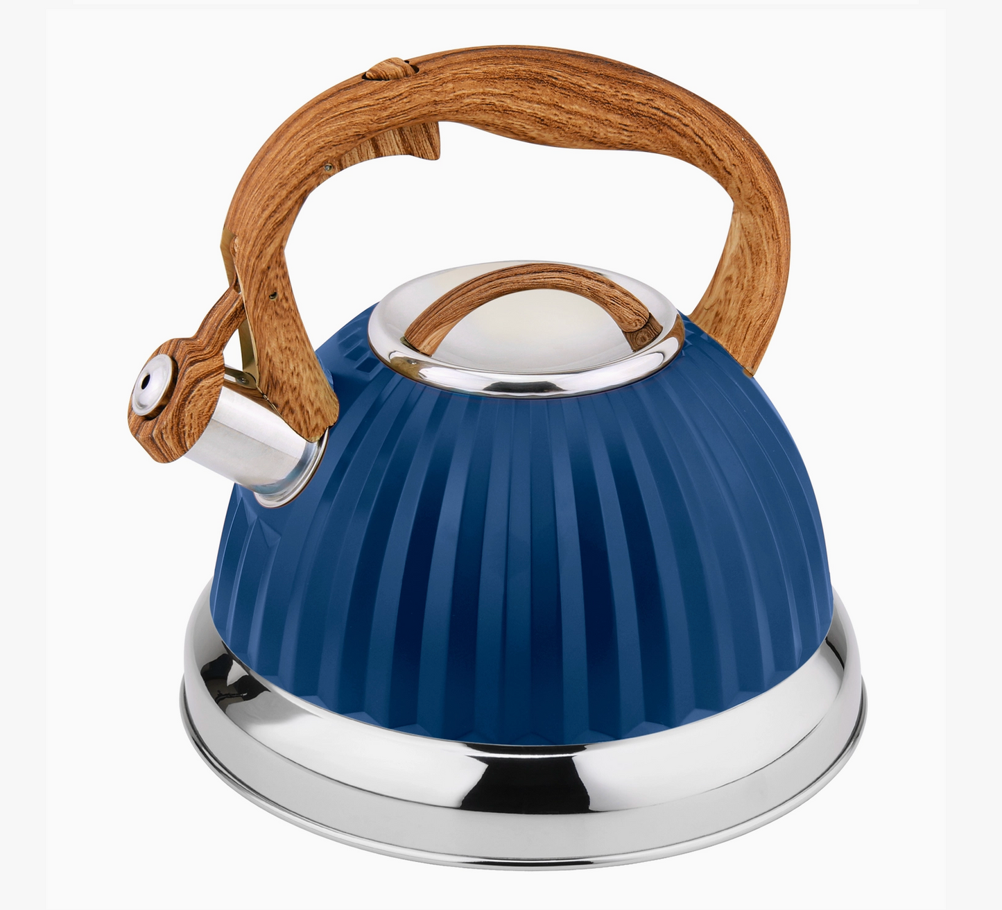 Modern Stovetop Tea Kettle with Wooden Handle and Spout by Lorren Home Trends