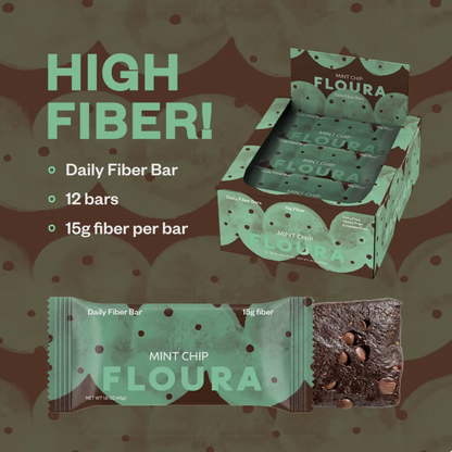 Chocolate Mint Chip Fiber Bar by Floura & Co.