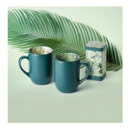 Blue Garden 3.5oz. Square Tin