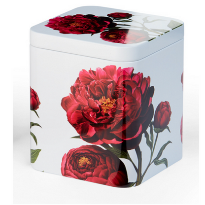Peonia 3.5oz. Square Tin-Red
