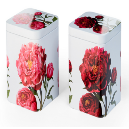 Peonia 3.5oz. Square Tin-Pink