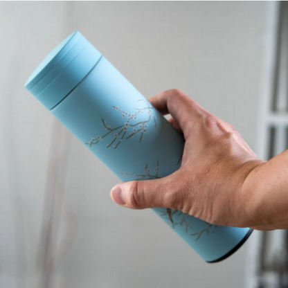 17oz Vacuum Insulated Stainless Steel Thermos Flask Plum Blossom by Urban Tokyo